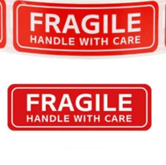 FRAGILE Handle w/Care 100 Count Mailing Shipping Moving Stickers NWT - Picture 6 of 12